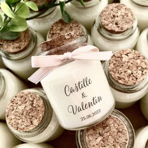 Cadeaux invités mariage Bougie personnalisée parfumée Modèle Castille