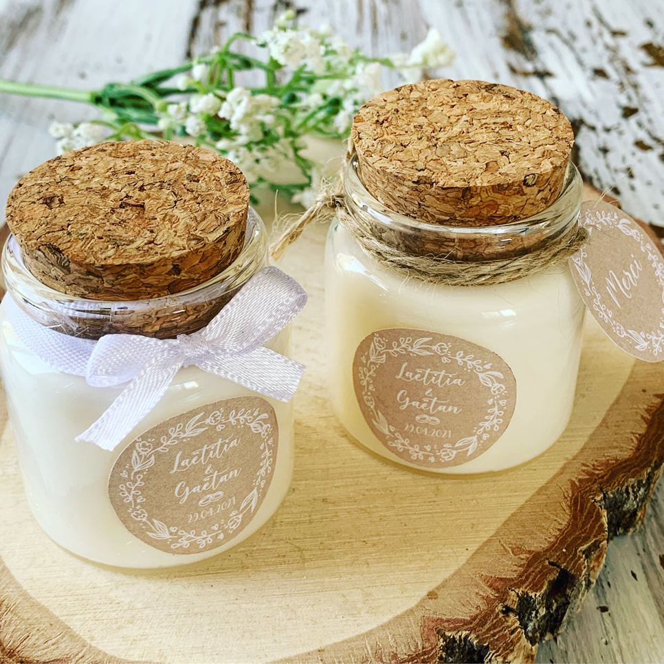 Crème de noisette - Bougie artisanale parfumée à la cire de soja naturelle
