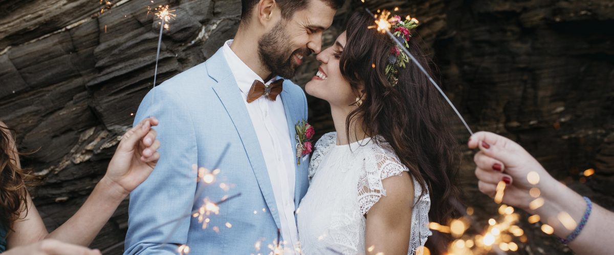 Cierges magiques et leurs jolis effets sur vos photos de mariage
