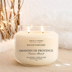 Bougie parfumée Amandes de Provence artisanale fait-main en Provence
