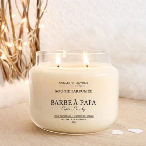 Bougie parfumée Barbe à Papa artisanale fait-main en Provence