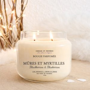 Bougie parfumée Mûres et Myrtilles artisanale fait-main en Provence